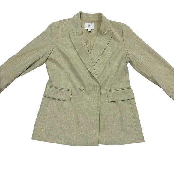 House of Harlow 1960 Double Breasted Light Green Blazer Size M Business Academia - Picture 2 of 8
